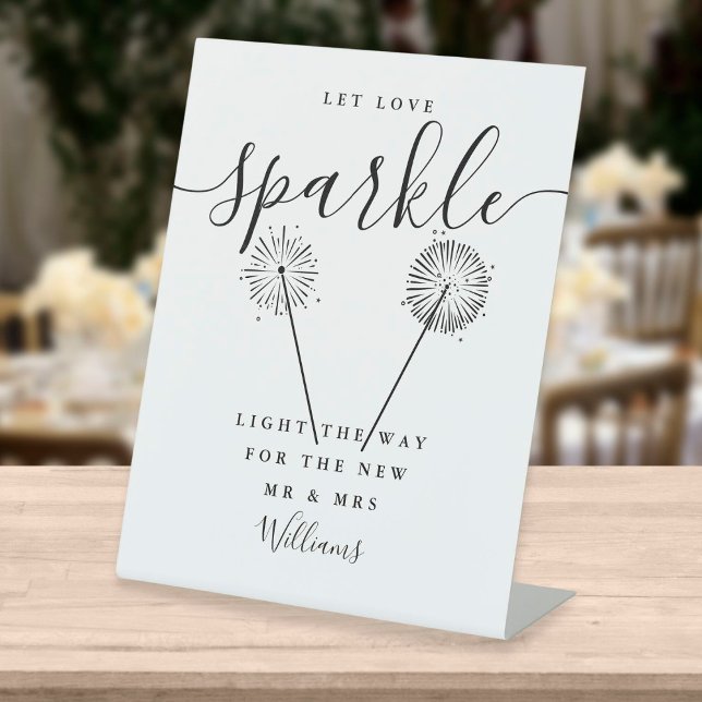 Expositor En L Let Love Sparkle Black And White Signature Script (Subido por el creador)