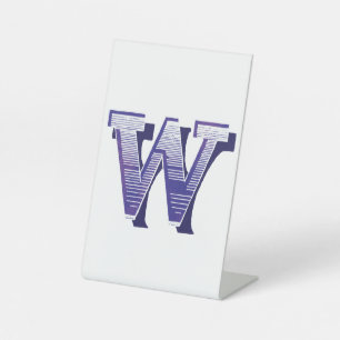 Expositor En L Letra "W" elegante bordada