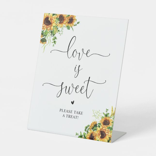 Expositor En L Letrero de Amor Dulce Girasol (Anverso)