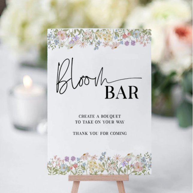 Expositor En L Letrero de barra de flores para bodas y eventos (Subido por el creador)