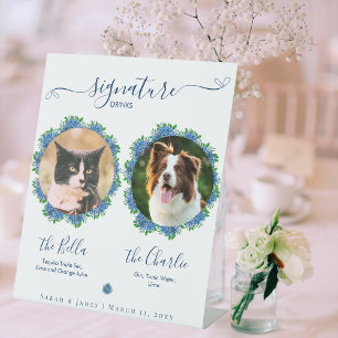 Expositor En L Letrero de Bebida Personalizada Bodas Mascota Hort