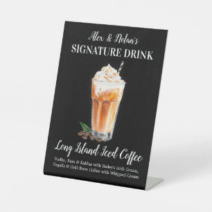 Expositor En L Letrero de Bebida Personalizada Long Island Iced C