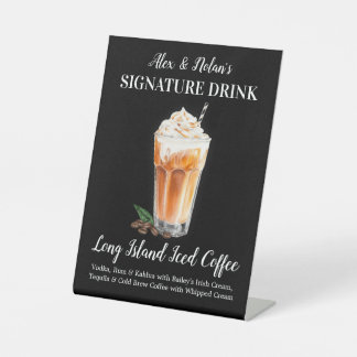 Expositor En L Letrero de Bebida Personalizada Long Island Iced C