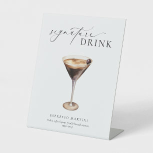 Expositor En L Letrero de Bebidas con Sello Minimalista Moderno d