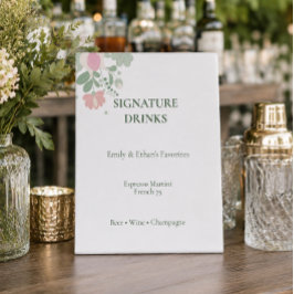 Expositor En L Letrero de Bebidas Personalizadas para Boda