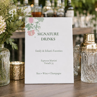 Expositor En L Letrero de Bebidas Personalizadas para Boda