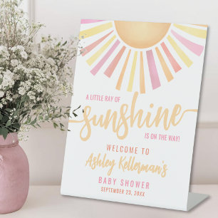 Expositor En L Letrero de Bienvenida para Baby Shower Little Ray 