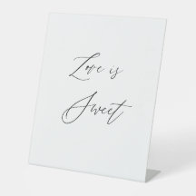Letrero de Boda Amor es Dulce | Letrero de Mesa de