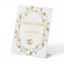 Letrero de boda personalizado 