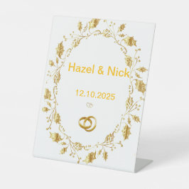 Expositor En L Letrero de boda personalizado 