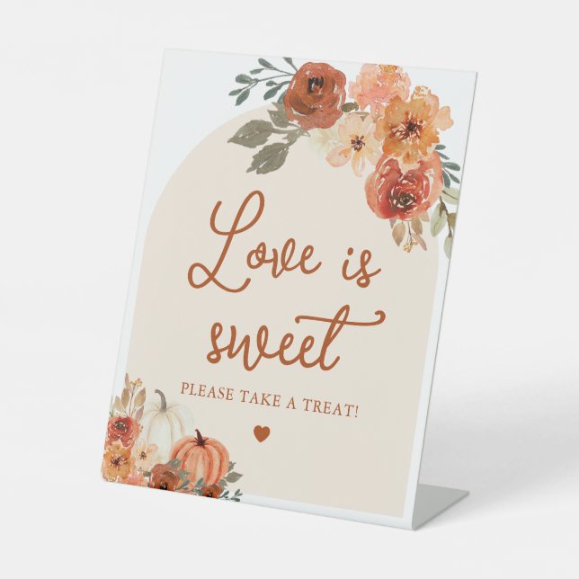 Expositor En L Letrero de Calabaza de Terracota de Otoño Boho Amo (Anverso)