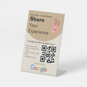Expositor En L Letrero de código QR Compartir tu experiencia en n