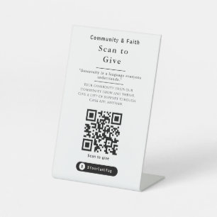 Expositor En L Letrero de código QR de consejos de Cash App en ne