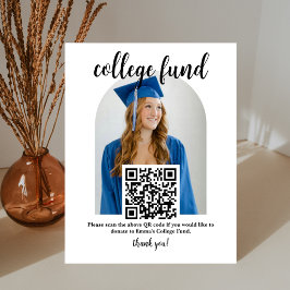 Expositor En L Letrero de código QR de fondo universitario con fo