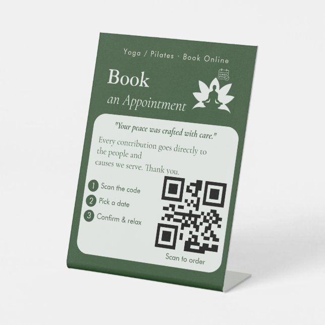 Expositor En L Letrero de código QR de libro moderno ahora | Cita (Anverso)