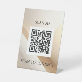 Expositor En L Letrero de código QR de lujo | Letrero de mesa Esc