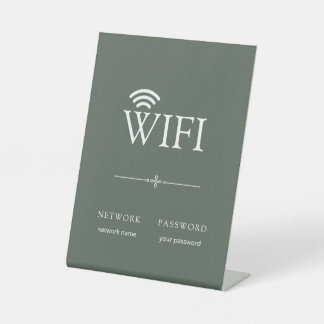 Expositor En L Letrero de contraseña de red WiFi minimalista mode