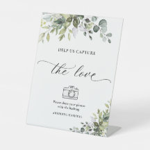 Letrero de Elegante Eucalipto Ayúdanos a Capturar