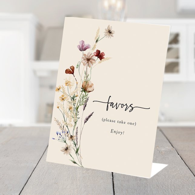 Expositor En L Letrero de Favoritos Boho (Boho Favors Sign
)