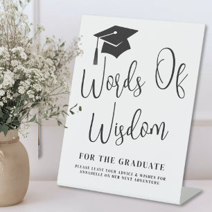 Expositor En L Letrero de Graduación de Palabras de Sabiduría