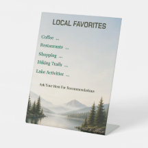 Letrero de Guía de Favoritos Locales de Airbnb par