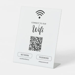 Expositor En L Letrero de información de Wifi Conectar en línea M
