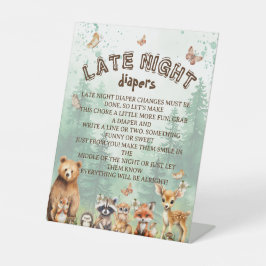 Expositor En L Letrero de juego de baby shower: Pañales de noche