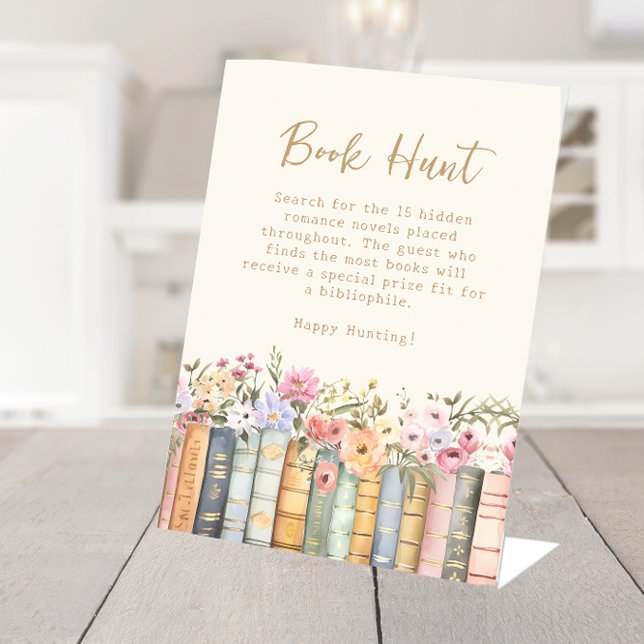 Expositor En L Letrero de Juego de Boda en Biblioteca (Library Books Bridal Game Sign by Painted Paperie
)