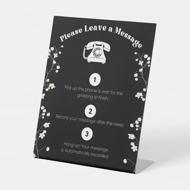 Expositor En L Letrero de Libro de Invitados de Audio Teléfono Re (Anverso)
