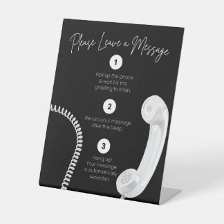 Expositor En L Letrero de Libro de Invitados de Audio Teléfono Vi