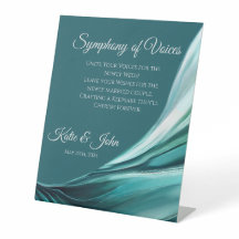 Letrero de Libro de Invitados de Boda Verde Esmera