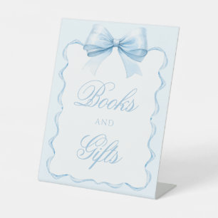 Expositor En L Letrero de libros y regalos para baby shower de ni