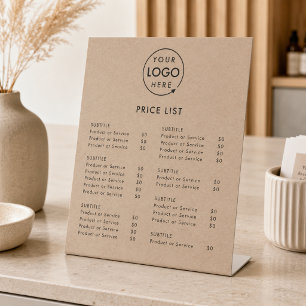 Expositor En L Letrero de lista de precios   Tablero de menú de n