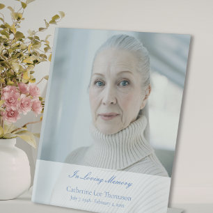 Expositor En L Letrero de mesa de funeral con escritura elegante