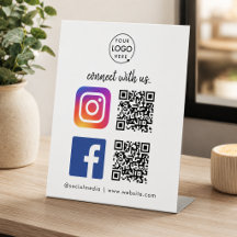 Letrero de Mesa de Redes Sociales | Instagram Face