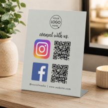 Letrero de Mesa de Redes Sociales | Instagram Face