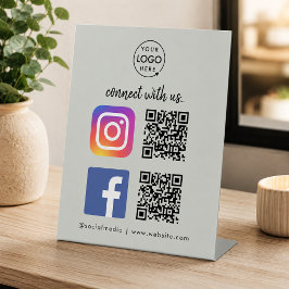 Expositor En L Letrero de Mesa de Redes Sociales | Instagram Face