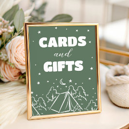 Expositor En L Letrero de Mesa de Tarjetas y Regalos Retro Camp 8