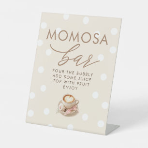 Expositor En L Letrero de mesa para baby shower de Momosa Bar Cof