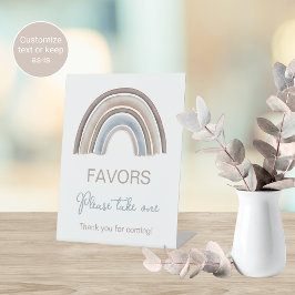 Expositor En L Letrero de mesa para favor de baby shower arcoíris
