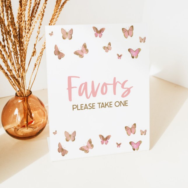 Expositor En L Letrero de mesa para favores de fiesta de Mariposa (Subido por el creador)
