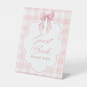 Expositor En L Letrero de Mesa para Libro de Invitados de Baby Sh