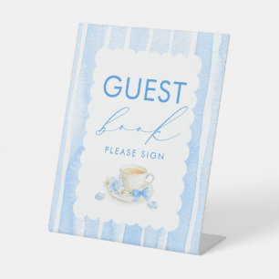 Expositor En L Letrero de mesa para libro de invitados para baby