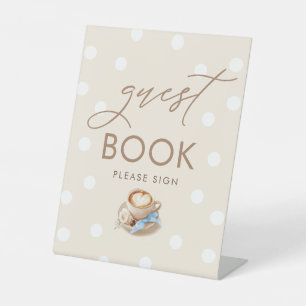 Expositor En L Letrero de Mesa para Libro de Invitados para Baby 