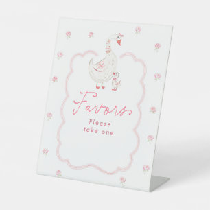 Expositor En L Letrero de mesa para regalos de baby shower Silly