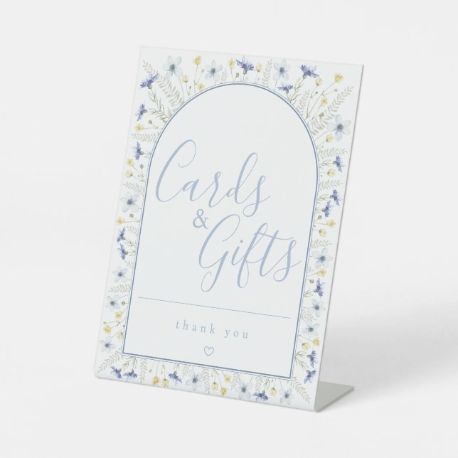 Expositor En L Letrero de mesa para tarjetas y regalos (Anverso)