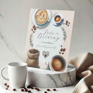 Expositor En L Letrero de mostrador de café "El amor está en infu