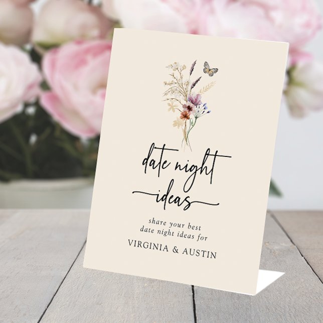 Expositor En L Letrero de Noche de Cita Boho (Boho Date Night Sign
)