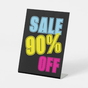Expositor En L Letrero de Oferta con 90% de Descuento, Señalizaci