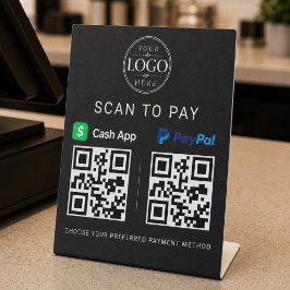 Expositor En L Letrero de pago de Cash App PayPal